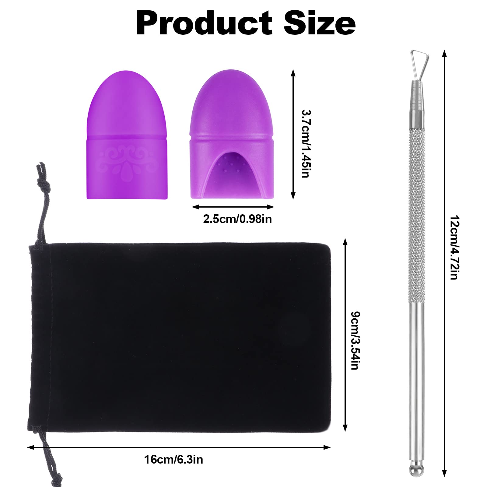 Close up of soft elastic silicone finger sleeves for UV protection