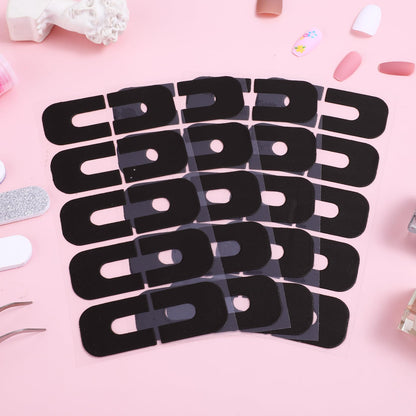 A multi-angle view of the one hundred and fifty piece nail paint guard kit for home styling.