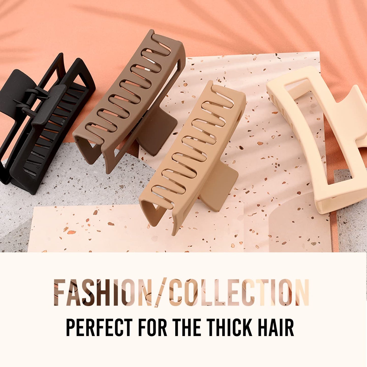 Comparison view showing the generous five inch length of the jumbo hair accessory