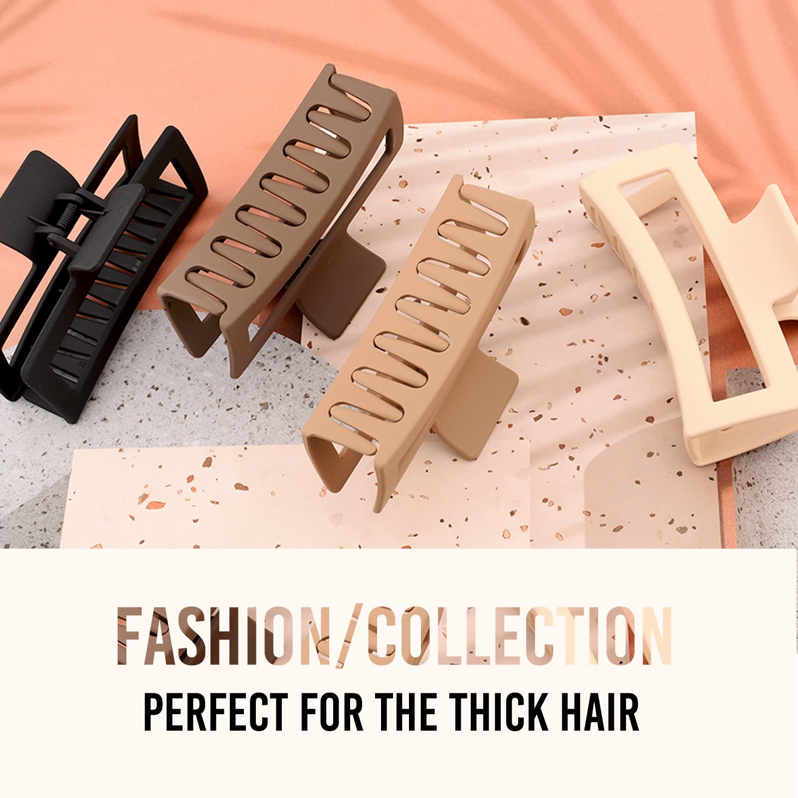 Comparison view showing the generous five inch length of the jumbo hair accessory