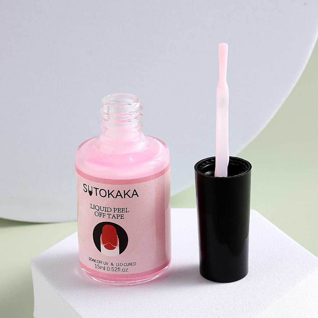 Side profile of liquid latex nail art tool packaging
