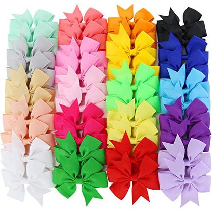 Assorted pairs of colorful non slip baby girl hair barrettes for daily styling