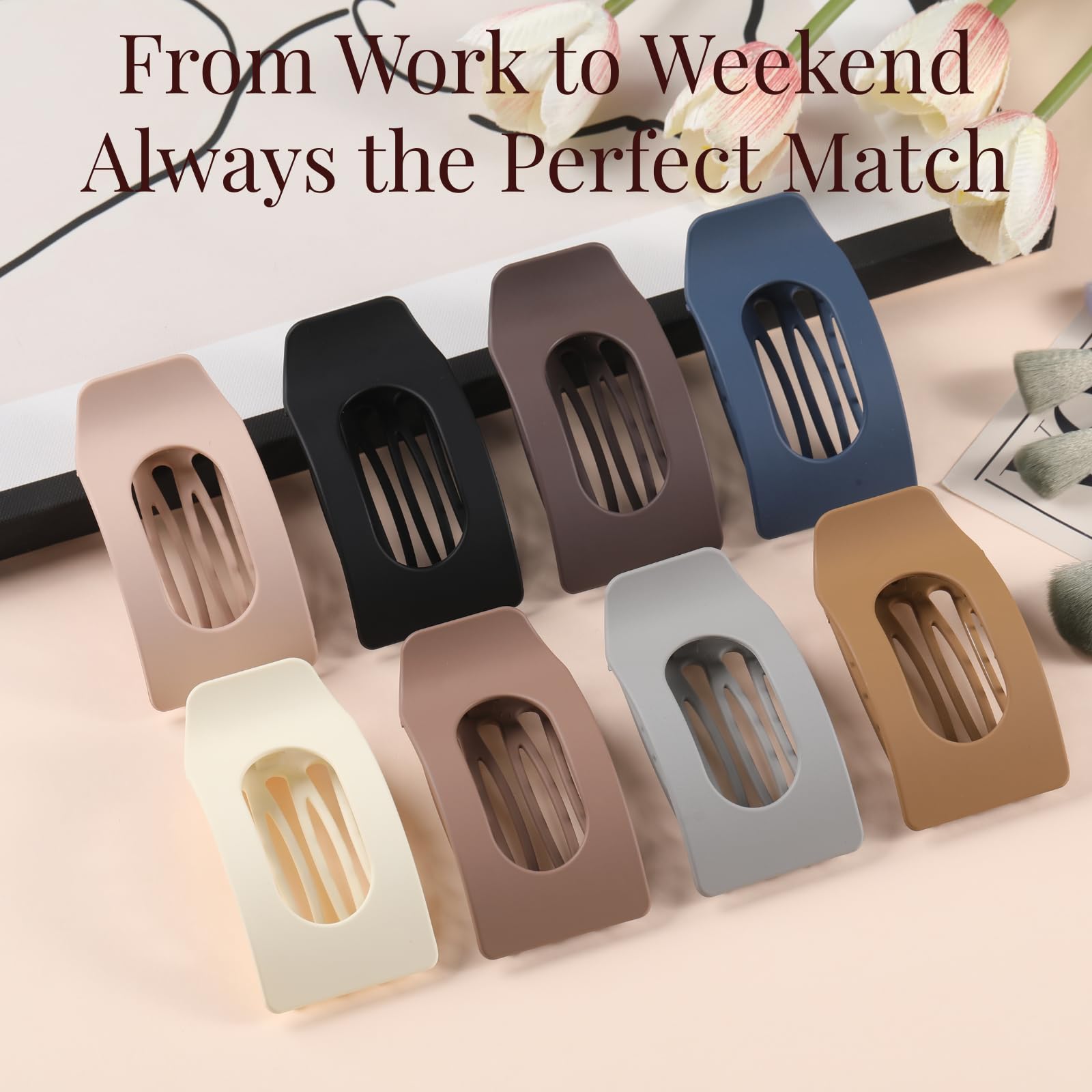 Drealoe hair clips demonstrating lay flat comfort design