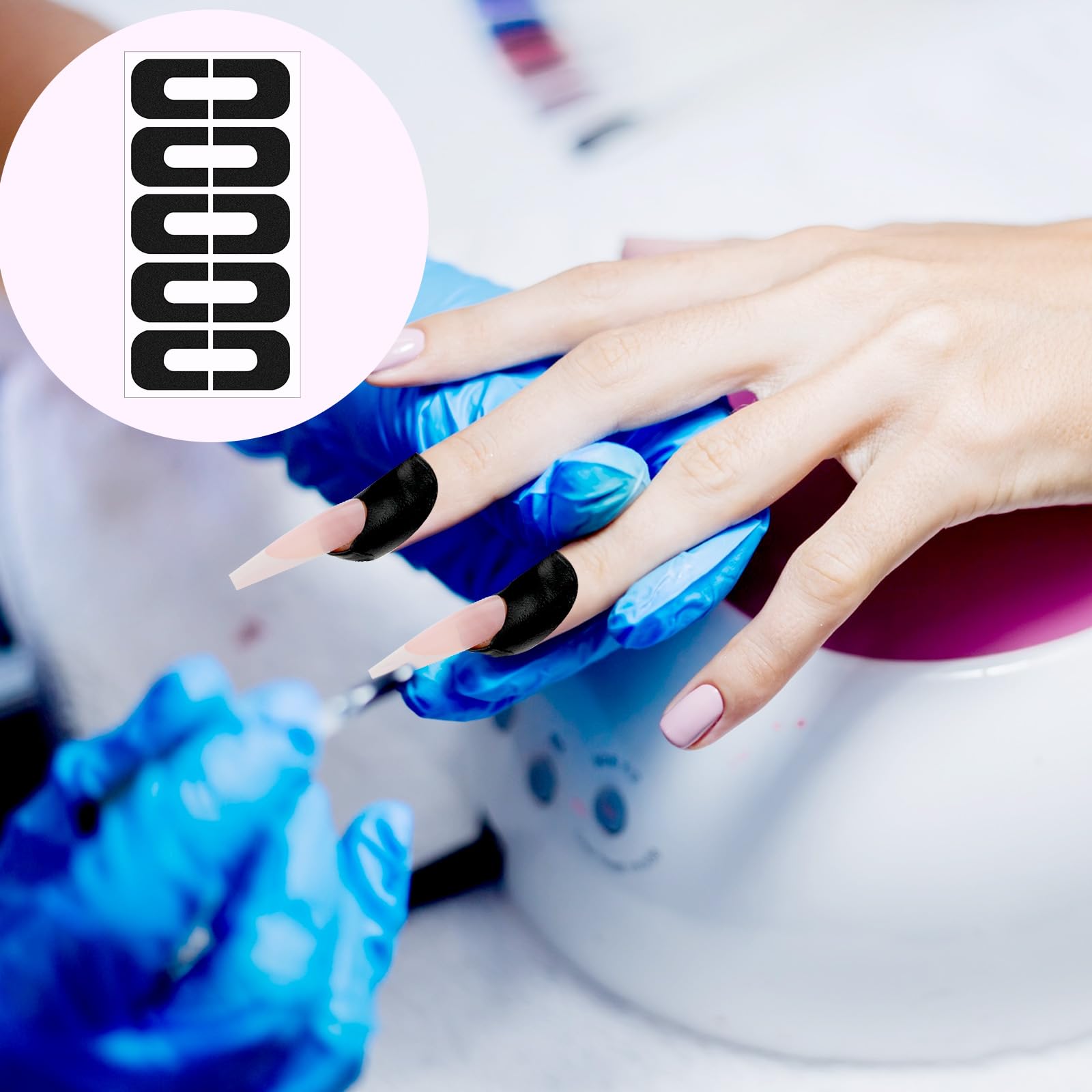 Using peel off nail tape for cuticle protection
