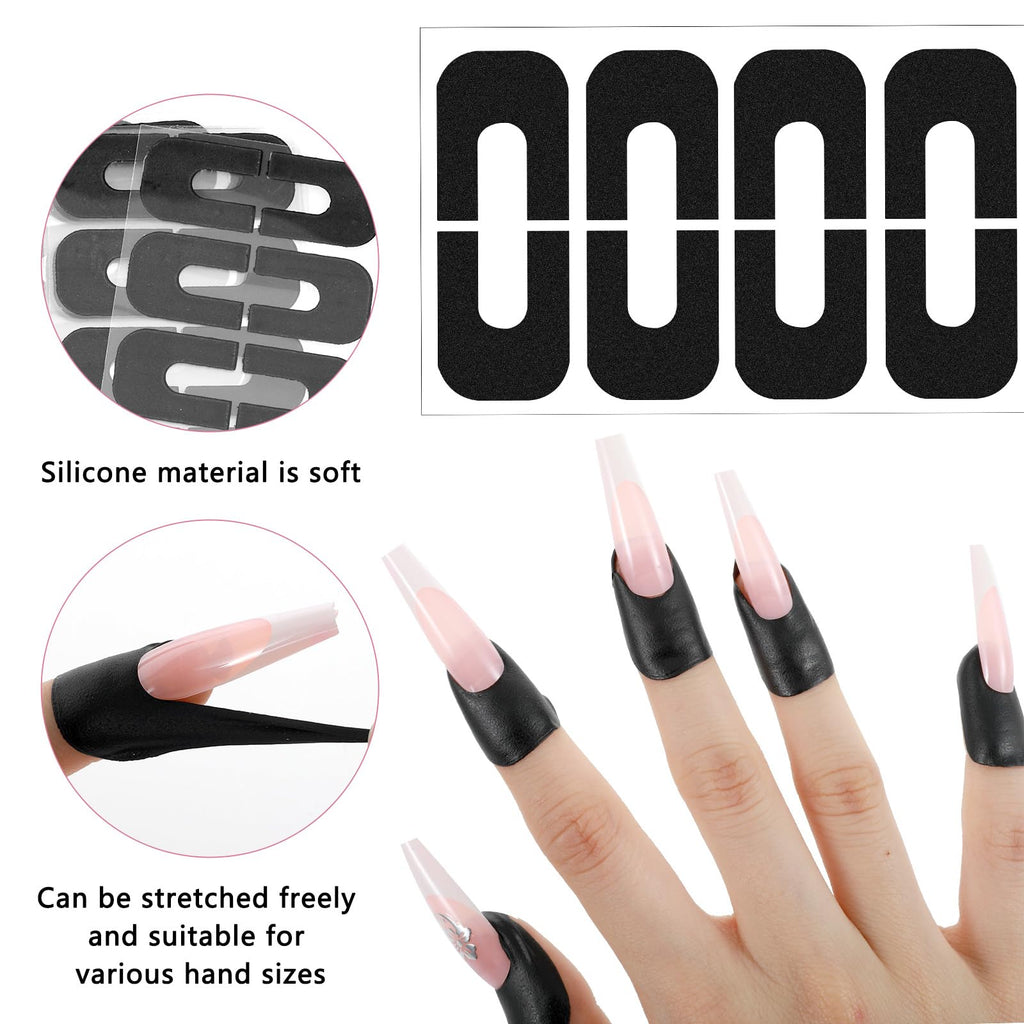 Close up of U shaped peel off nail art sticker