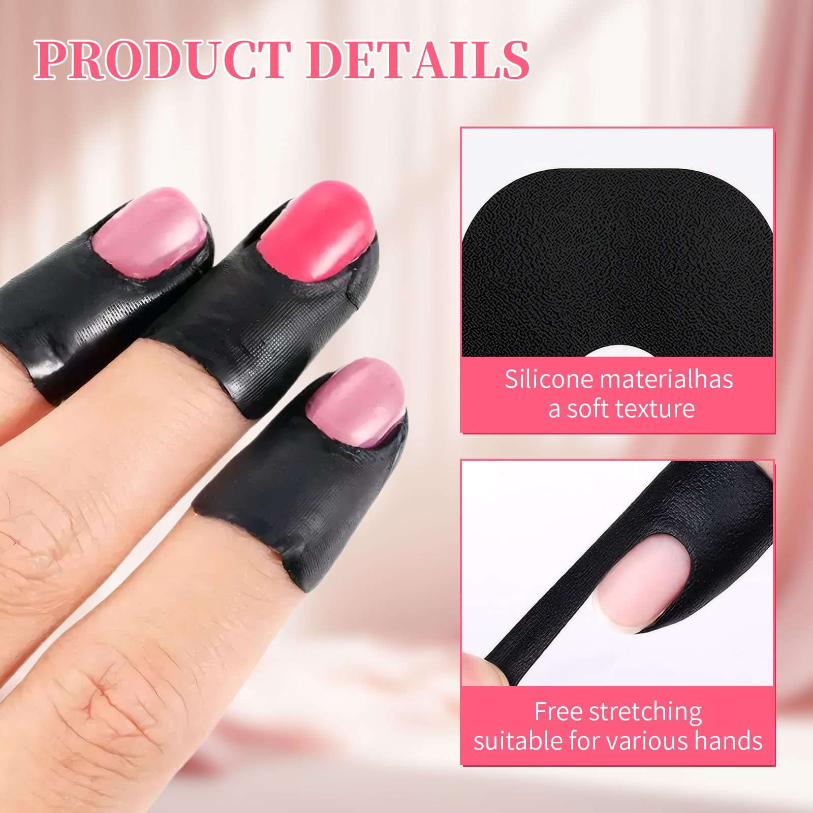 Pack of two hundred pieces disposable finger guards for mess-free manicure protection.