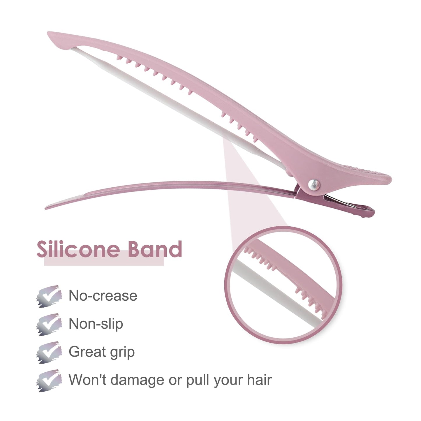 Premium matte ABS plastic duckbilled salon hair clips for professional cutting and parting