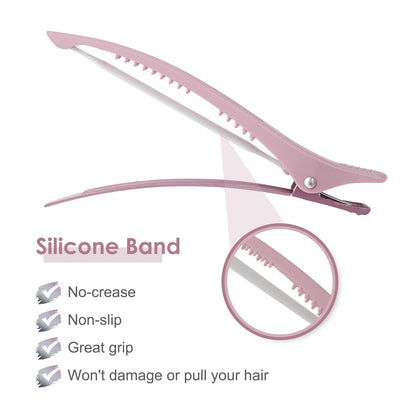 Premium matte ABS plastic duckbilled salon hair clips for professional cutting and parting