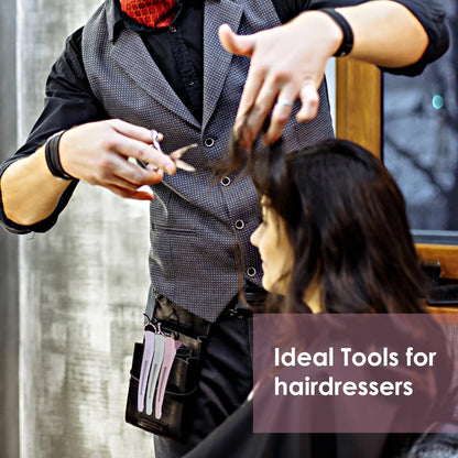 Side view of professional salon hair sectioning clips used for blow drying and rollers