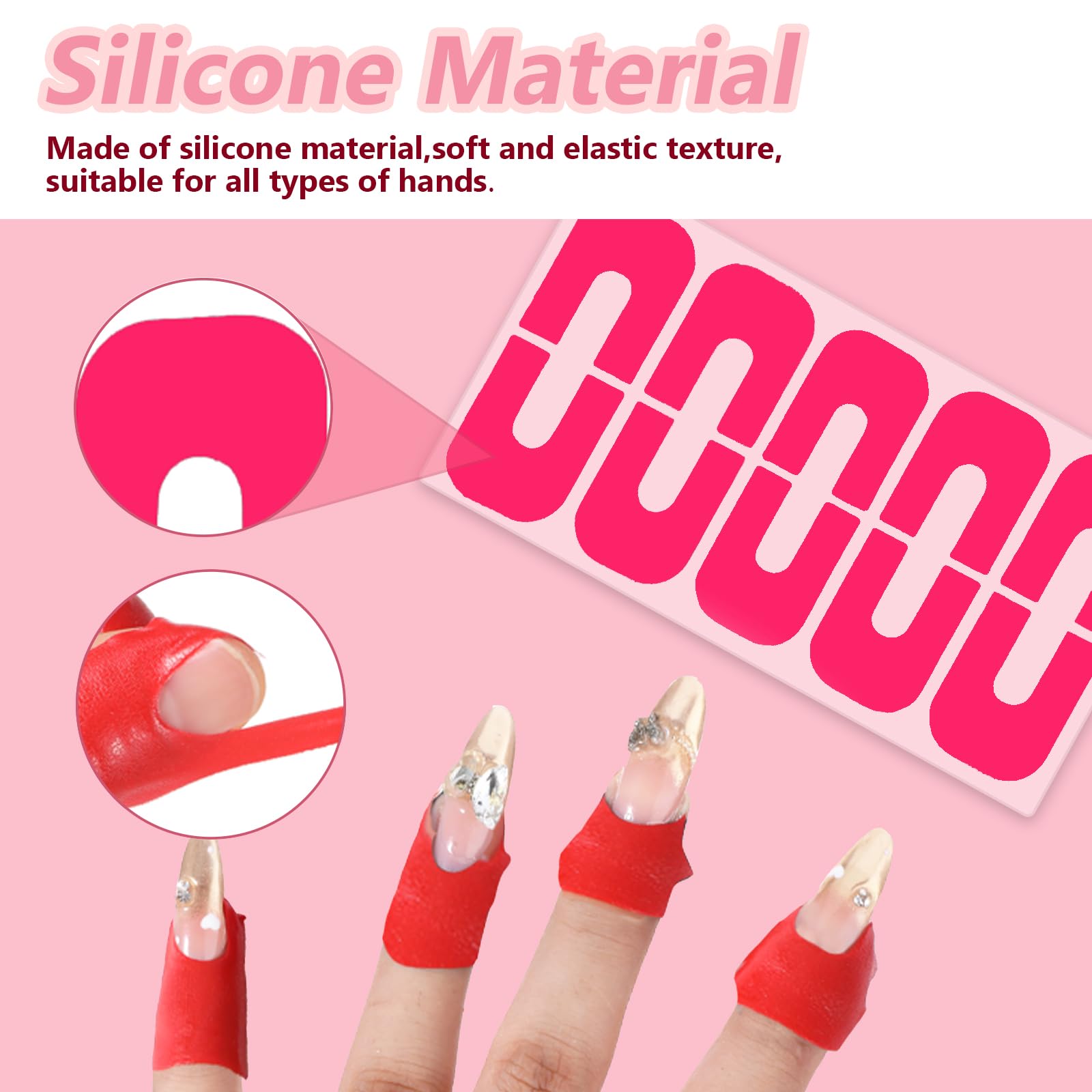Oruola disposable nail polish barrier protectors being used for water marbling and gradient sponge nail designs.