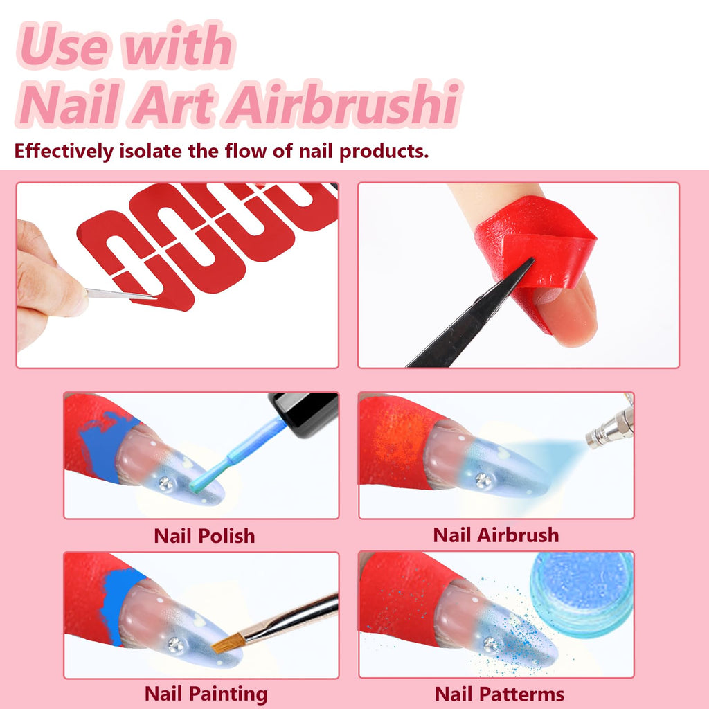 Side angle view of flexible PET nail art guard