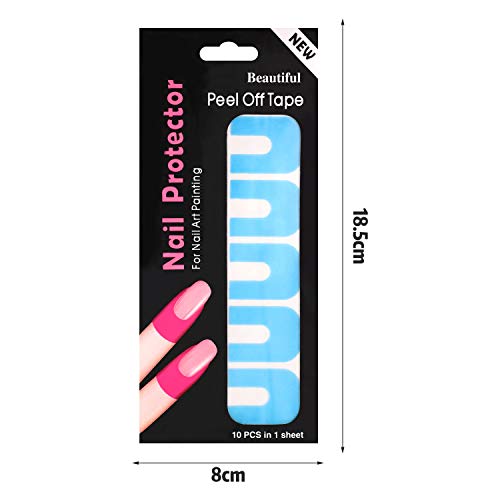Close-up view of a pink Outus U-shape peel-off nail sticker applied around a finger cuticle.