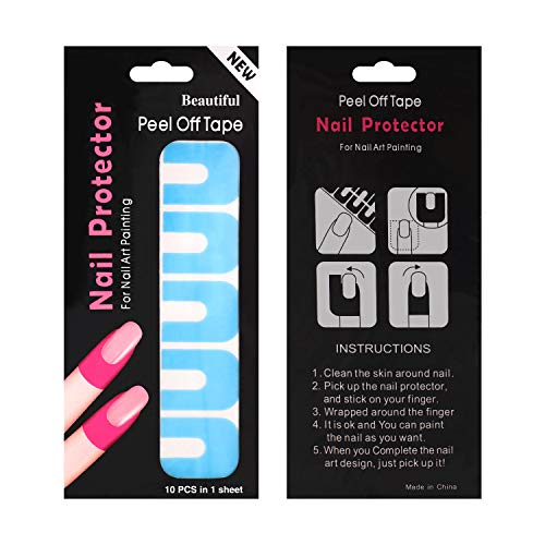 Sheet of black Outus nail art barrier tape showing the disposable manicure protector layout.