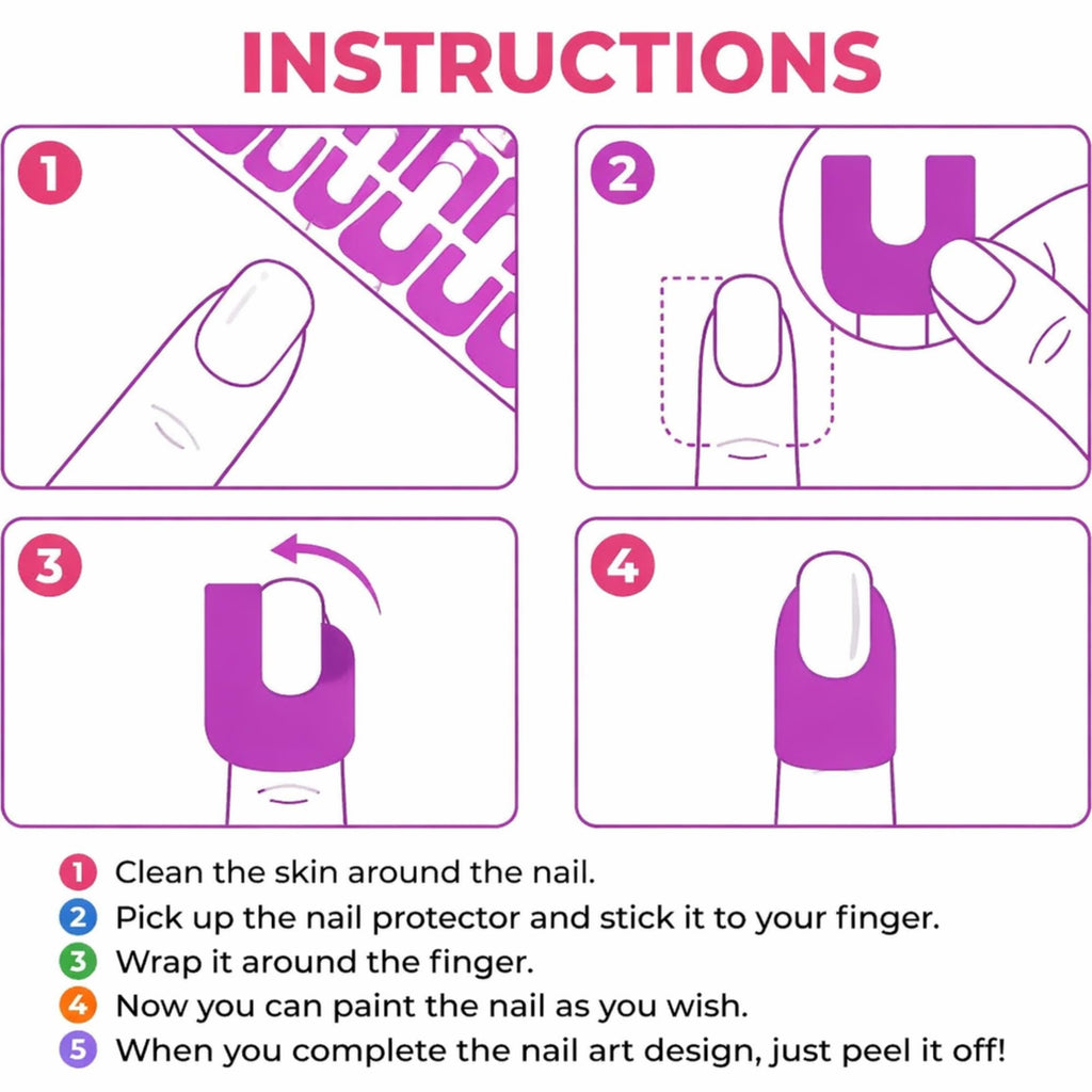 Outus cuticle protector stickers sheet layout