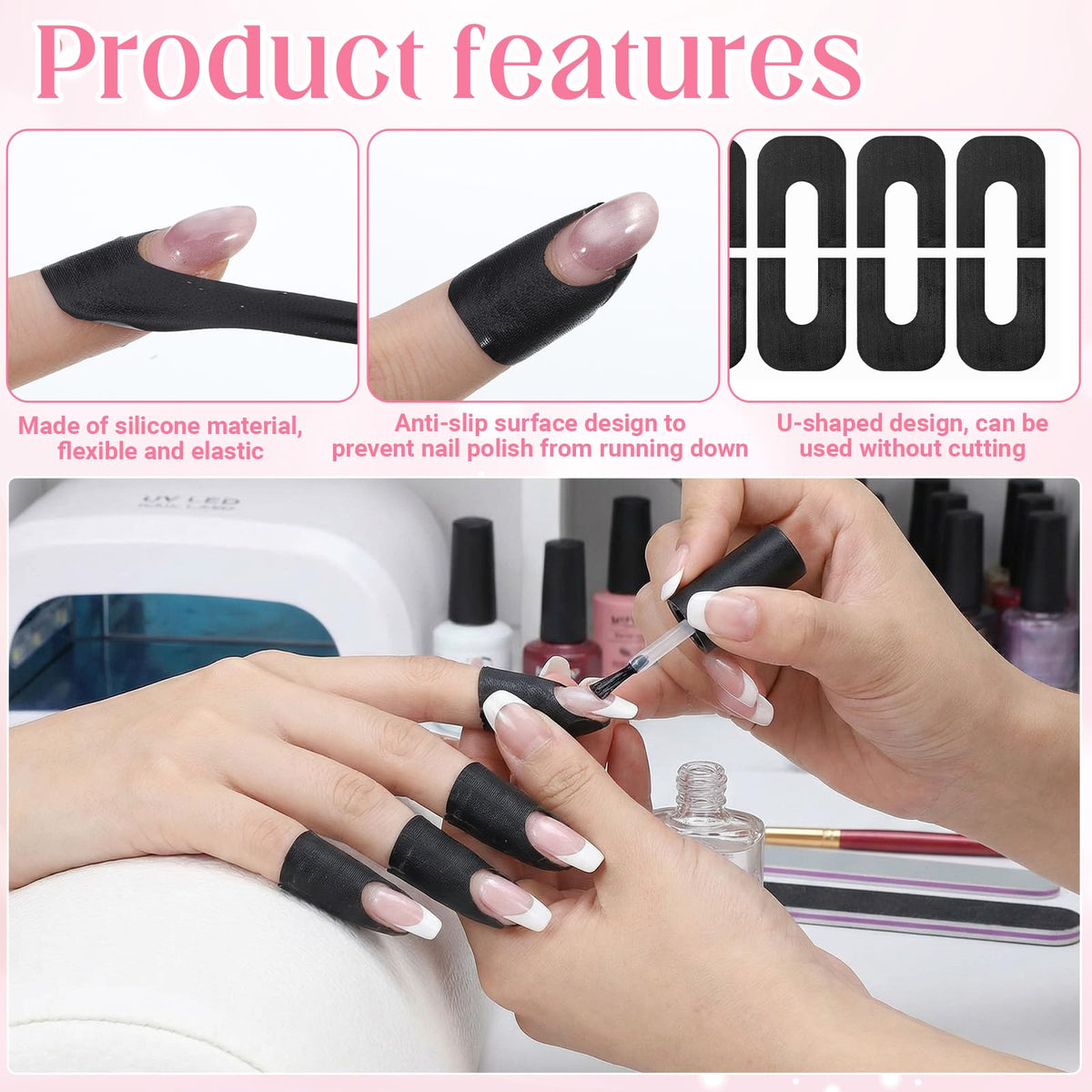 FdcZeyxior nail art barrier stickers in use for painting