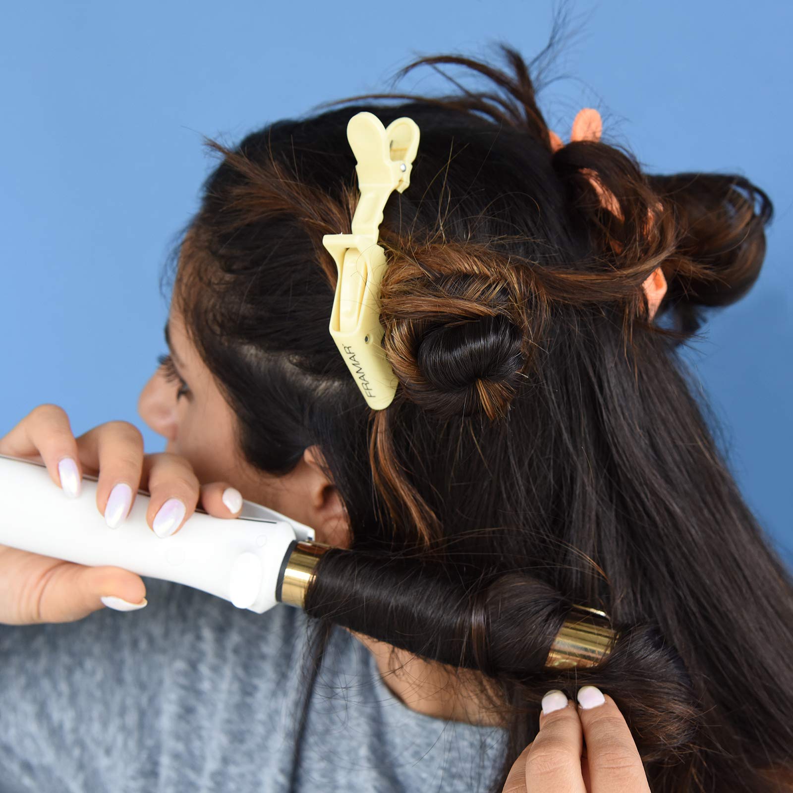 Snag free design crocodile clips for makeup application and skincare routines