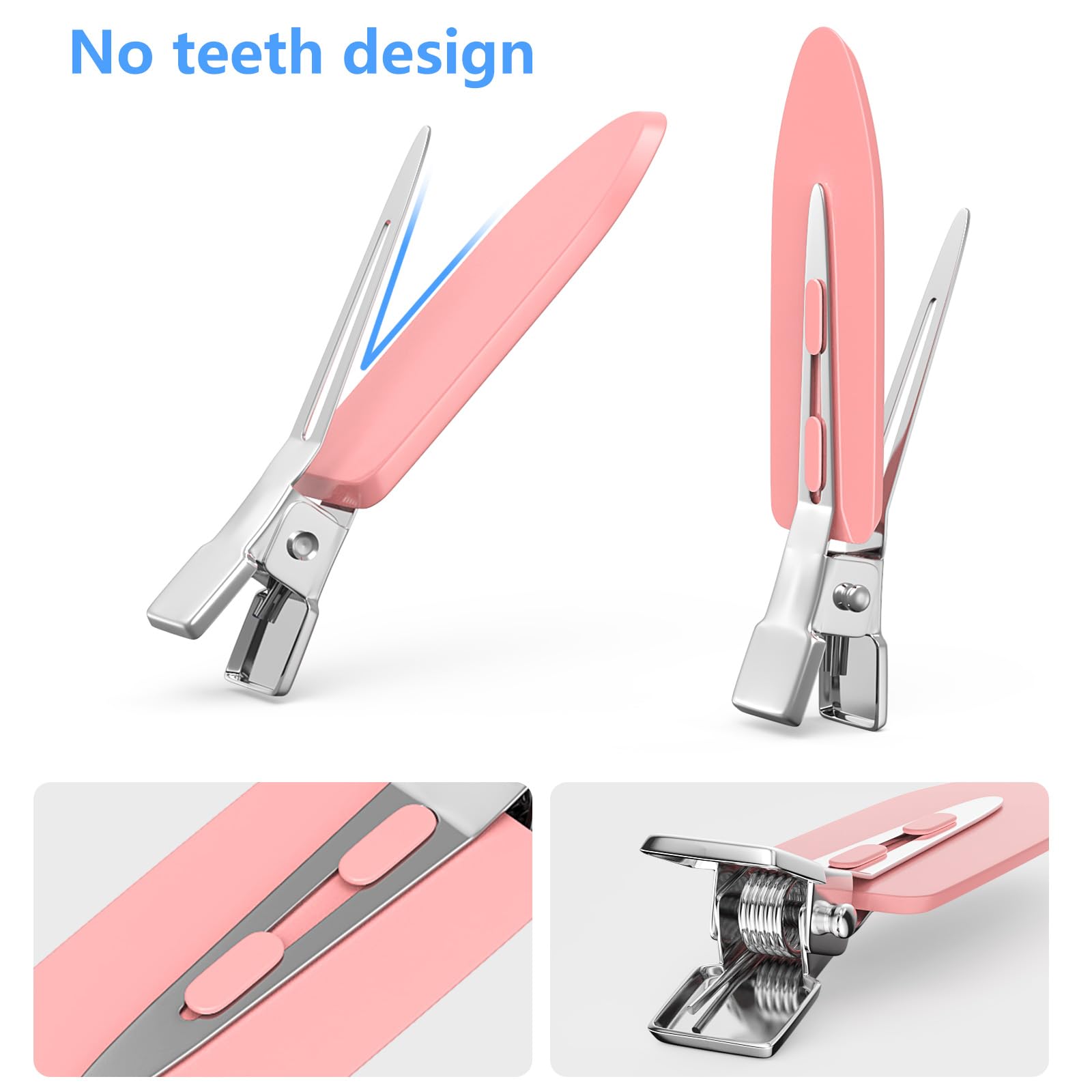Different sizes of Viywicz duckbill hair clips highlighting the lightweight flat design for women.