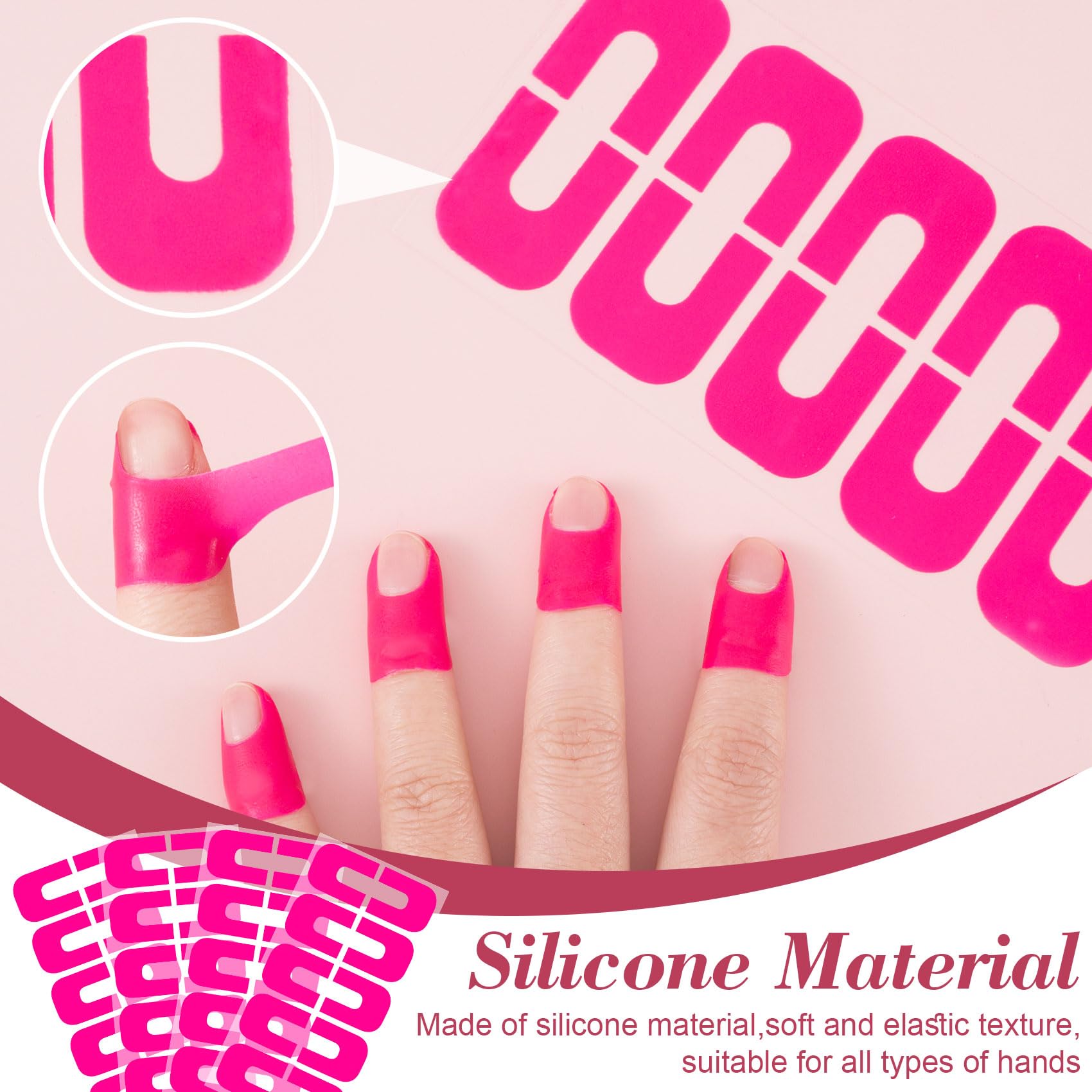 Odorless premium quality nail guard tape pack for stamping and painting clean manicures