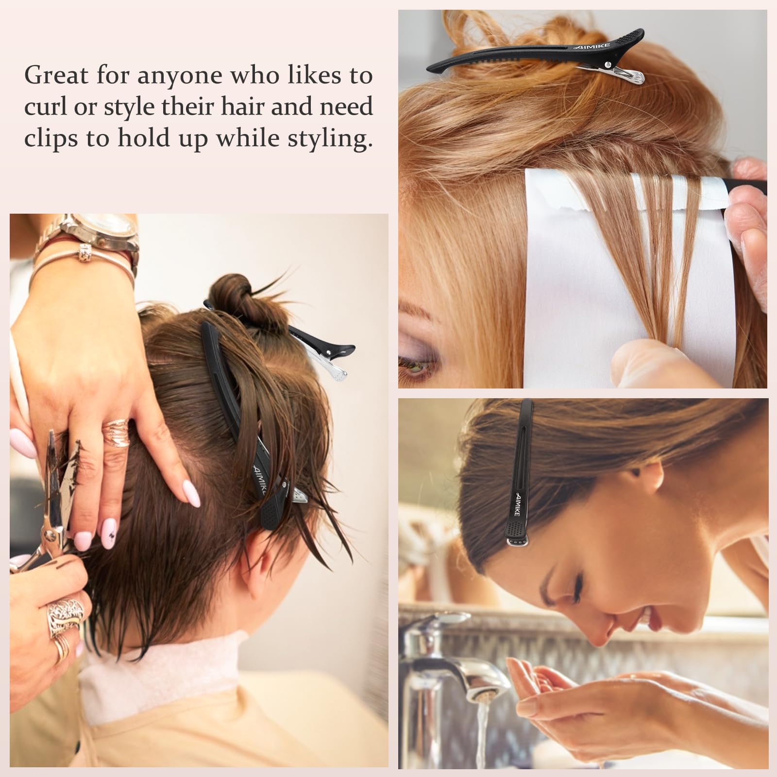 High elasticity stainless steel spring mechanism on the 4.3 inch long styling barrette