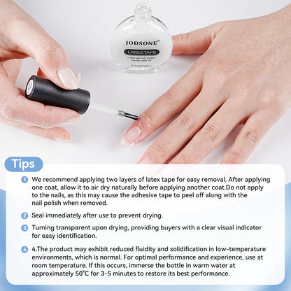Jodsone liquid latex nail tape packaging detail