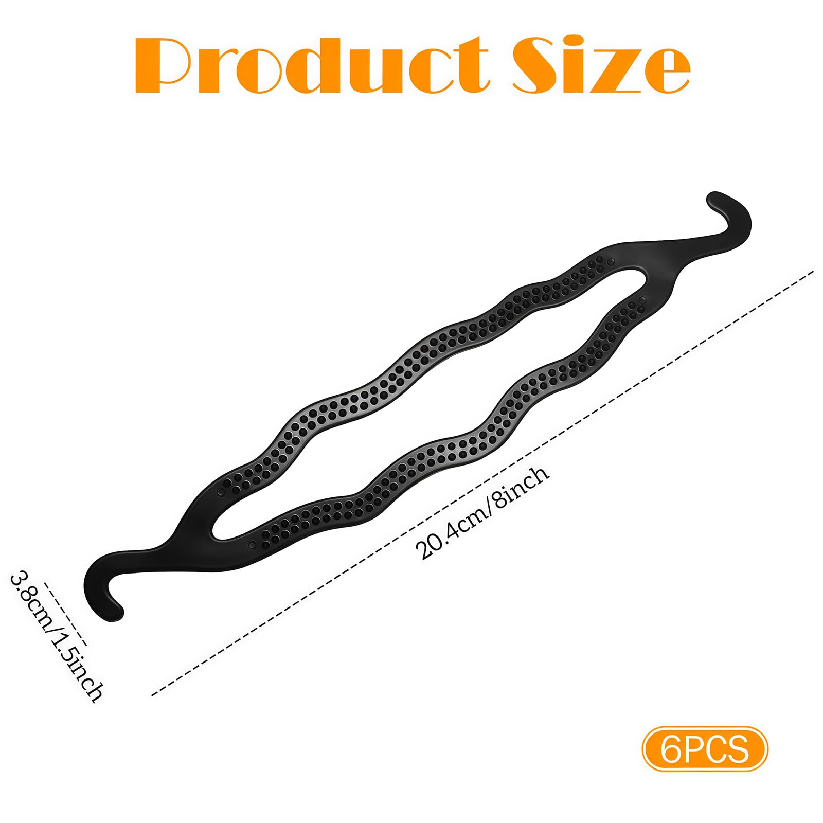 Upstore hair twist braid tool pack of six pieces arranged neatly on a solid background.