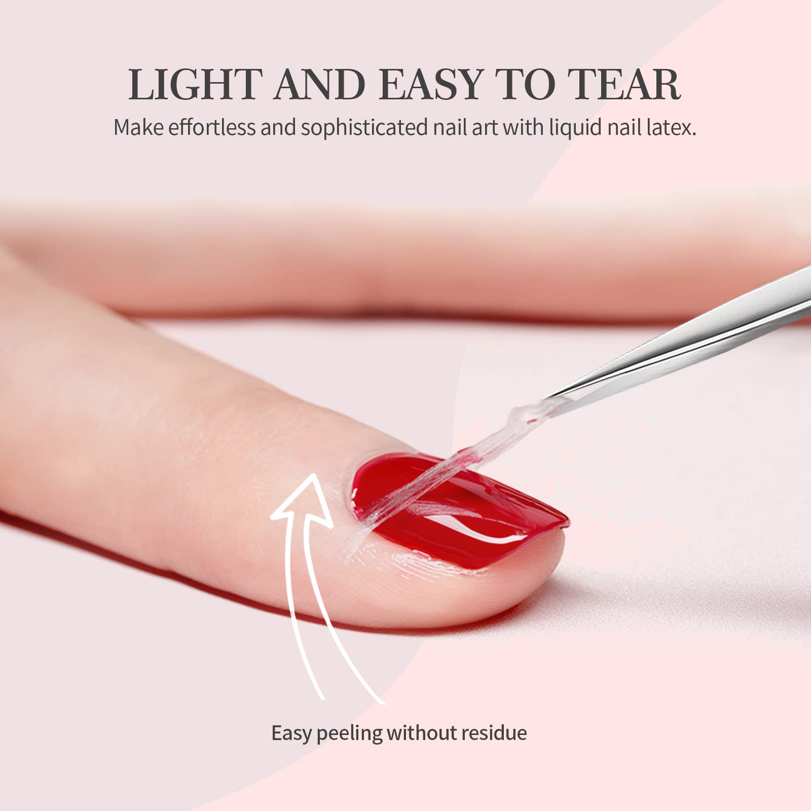 Using stainless steel tweezers to cleanly peel away the Saviland liquid latex skin barrier
