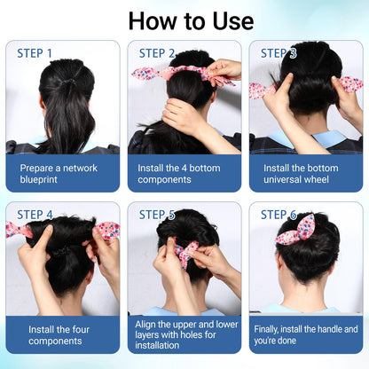 Flexible donut hair twister showing the inner wire flexibility