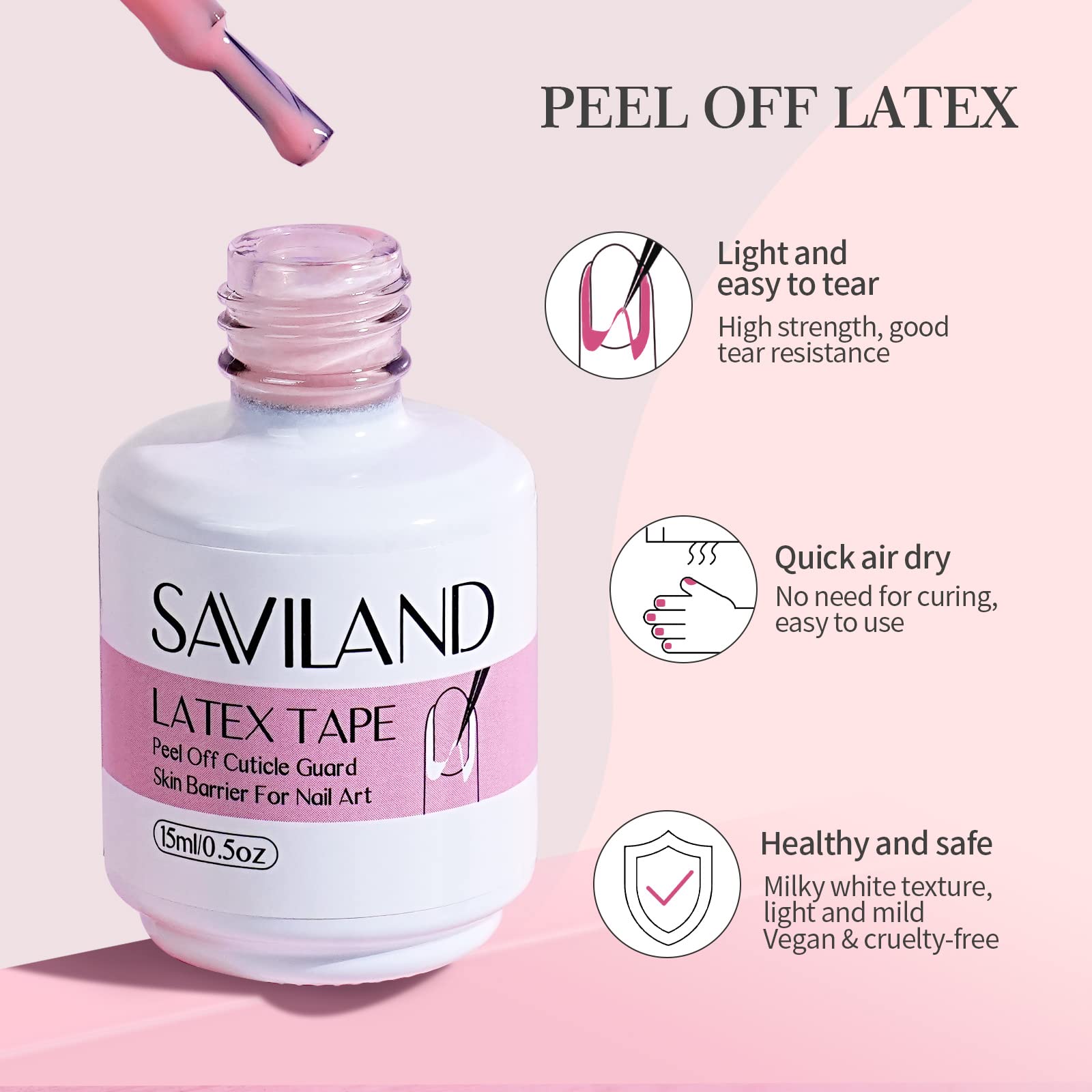 Saviland thirty milliliter upgraded antifreeze nail polish barrier kit with retail box