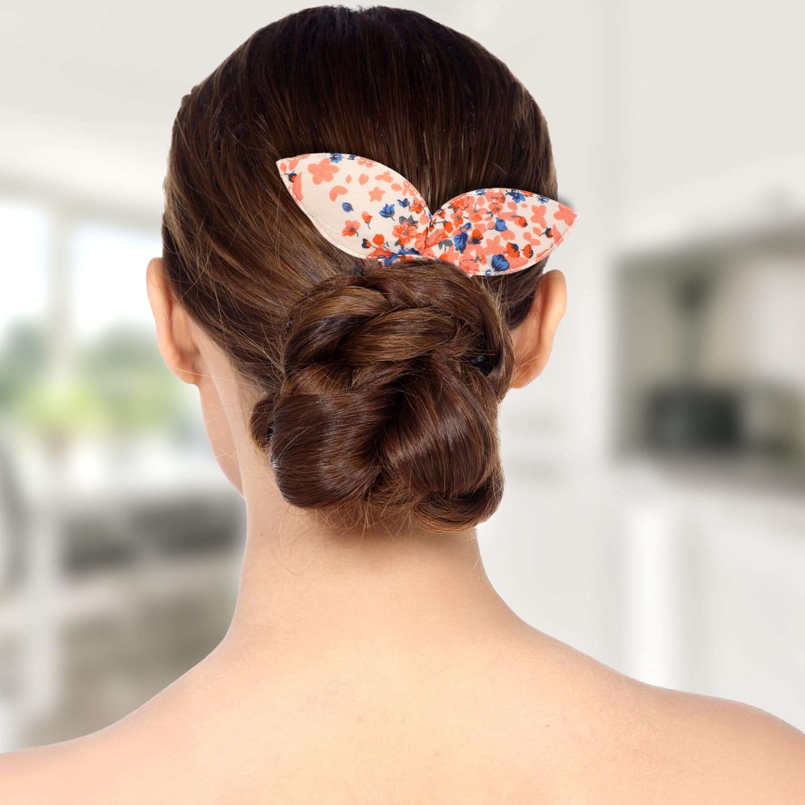 Polka dot and floral fabric patterns of the lazy hair curler