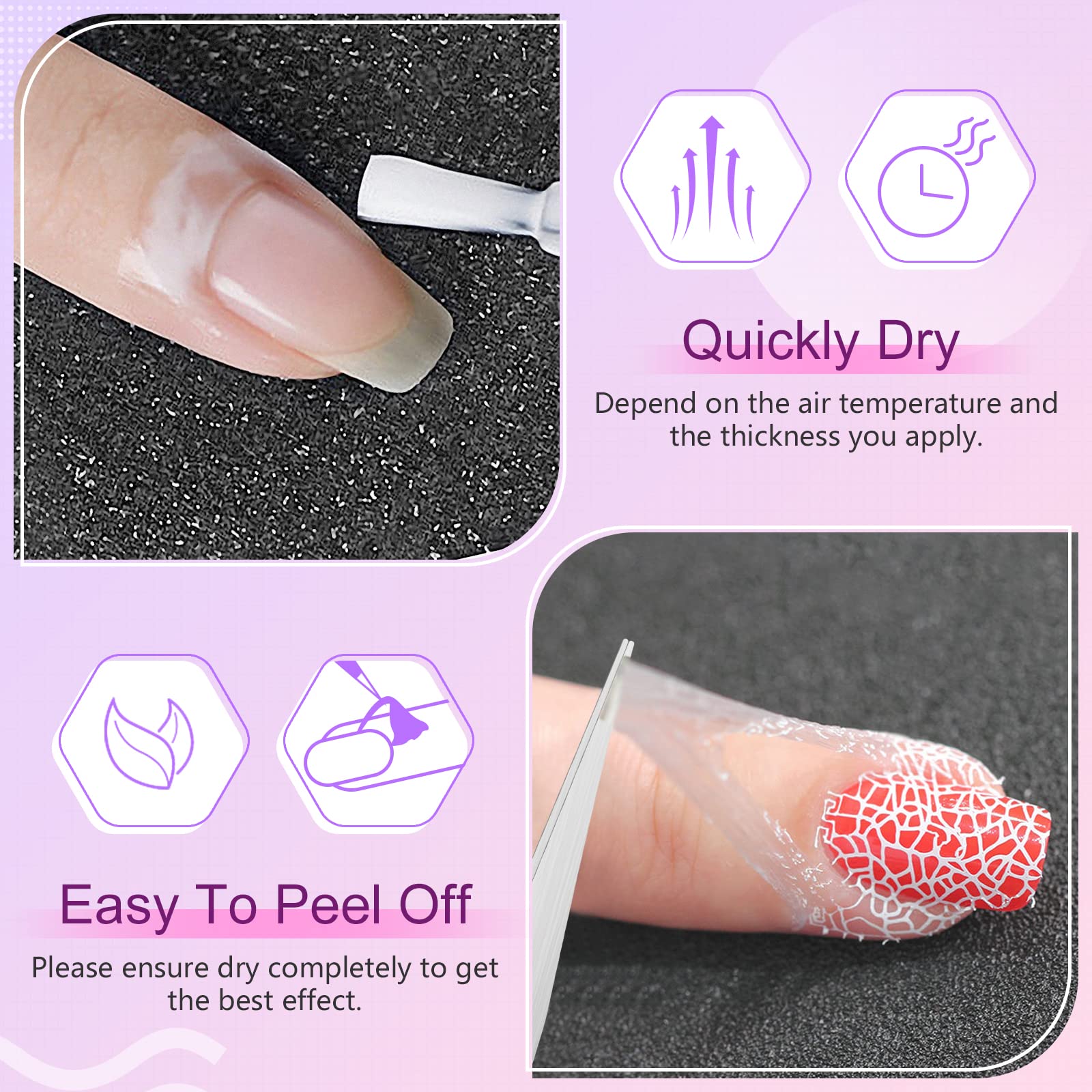 Saviland peel off cuticle guard being applied around the fingernail skin barrier.