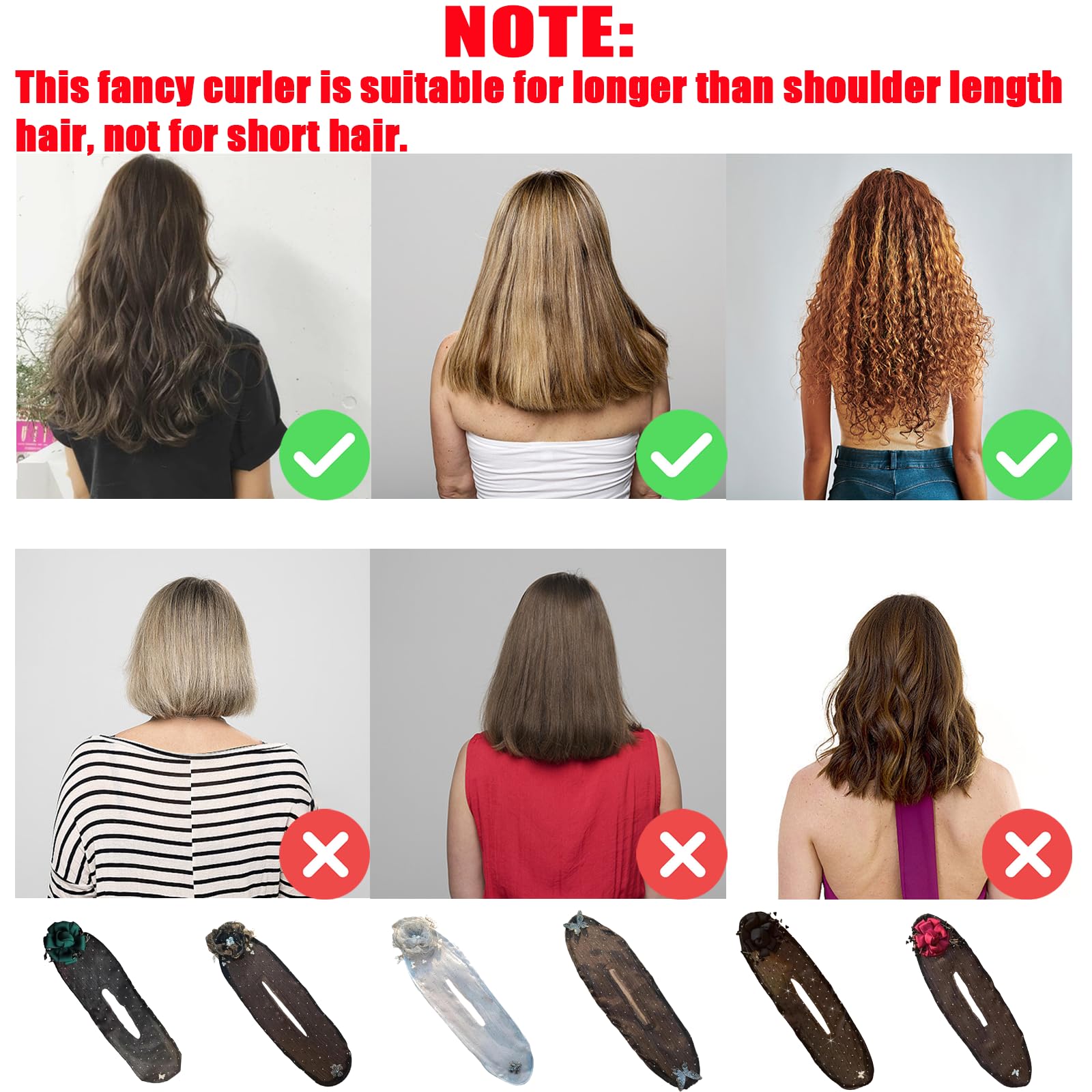 Dumwick lazy hair curler deft clip showing the flexible internal metal wire structure.