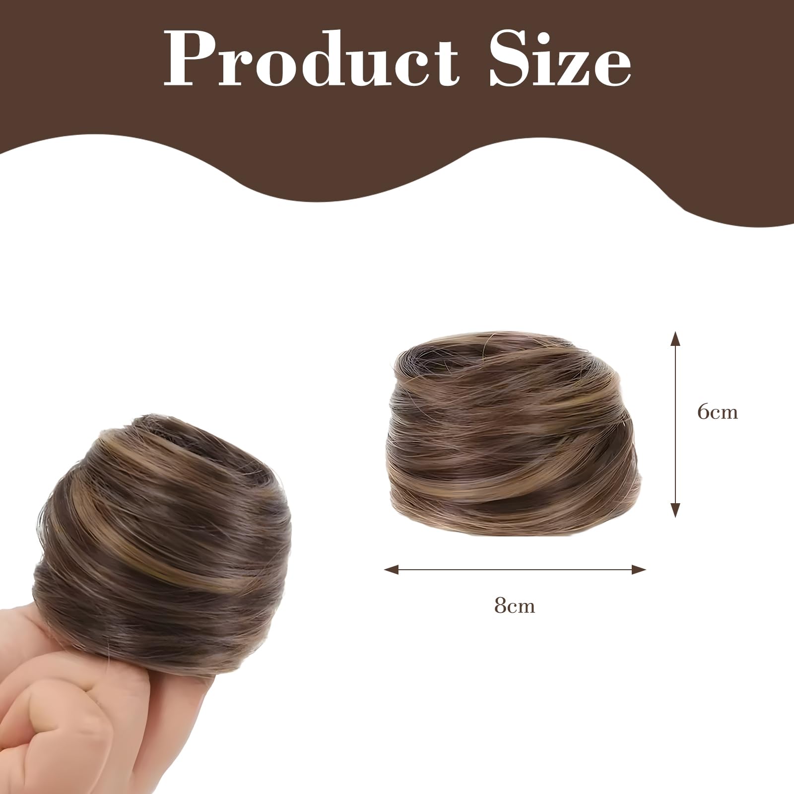 PKRFCJ messy fake hair bun accessory for ladies