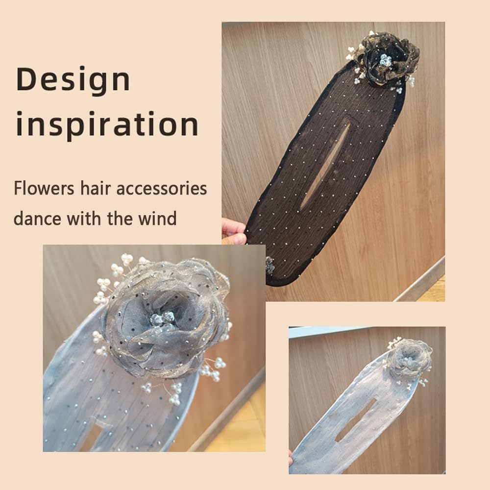 Dumwick hair accessory packaging showing all six pieces of the mesh hair twister.