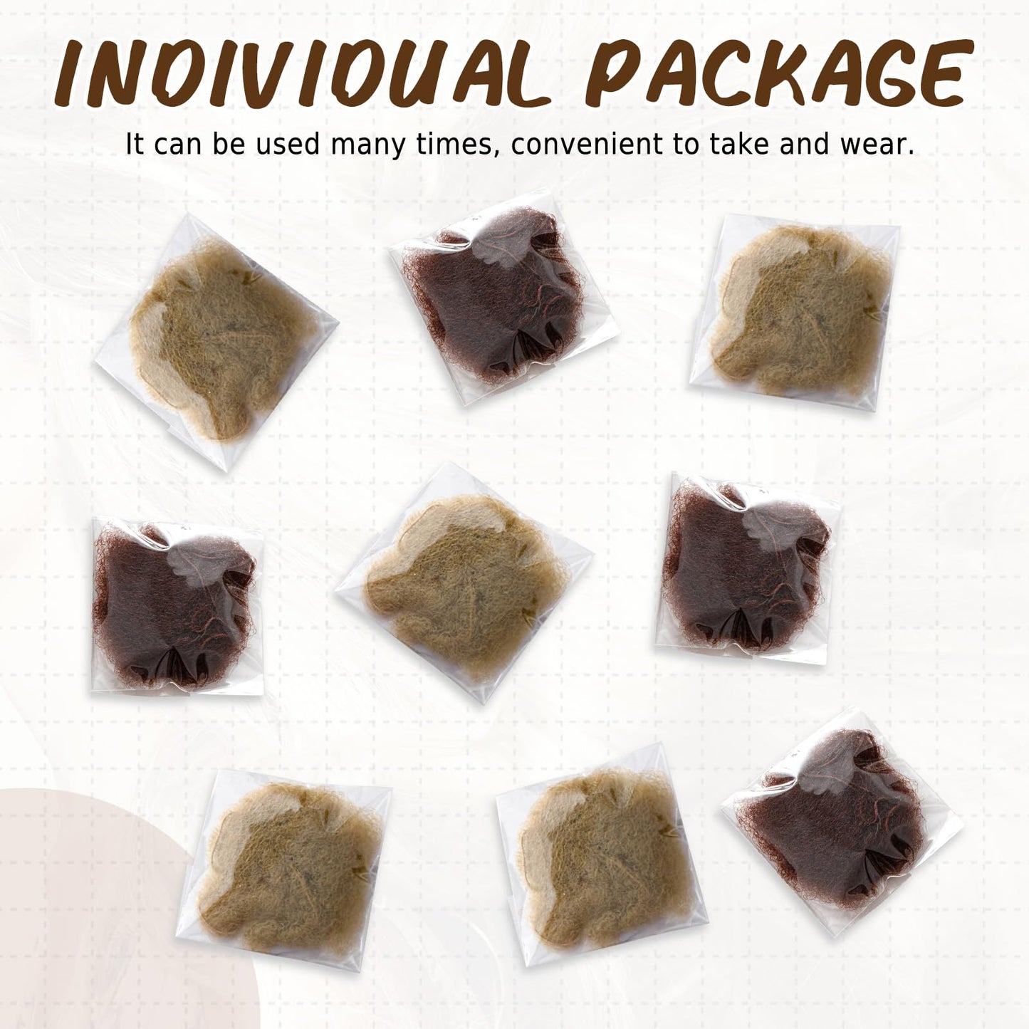 Individual packaging of Zonon invisible hair nets