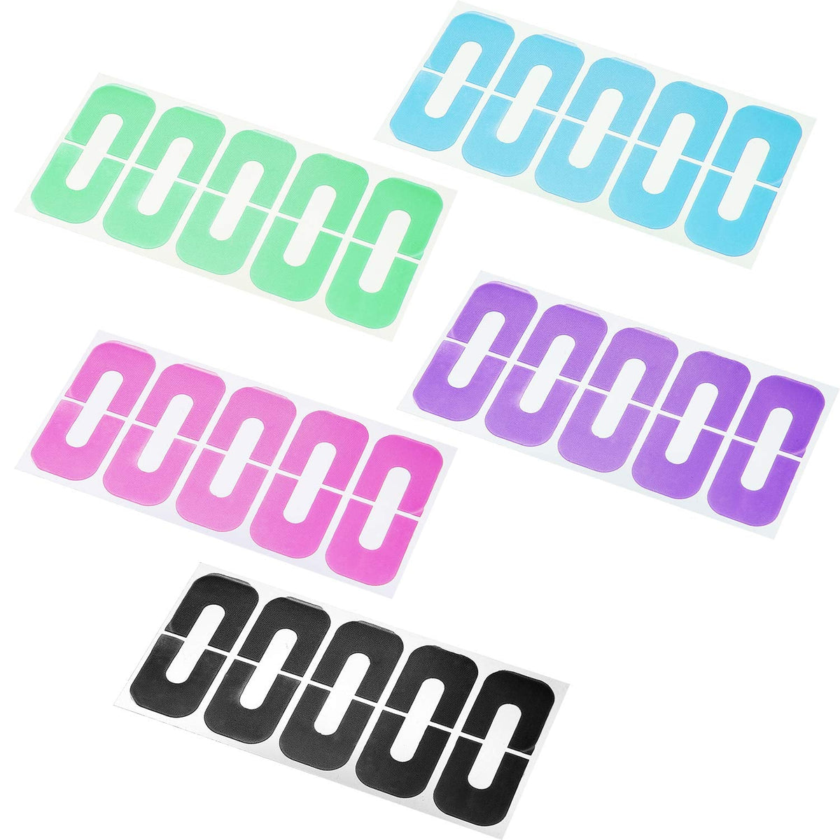 Flexible vinyl nail polish guard strips in multiple colors