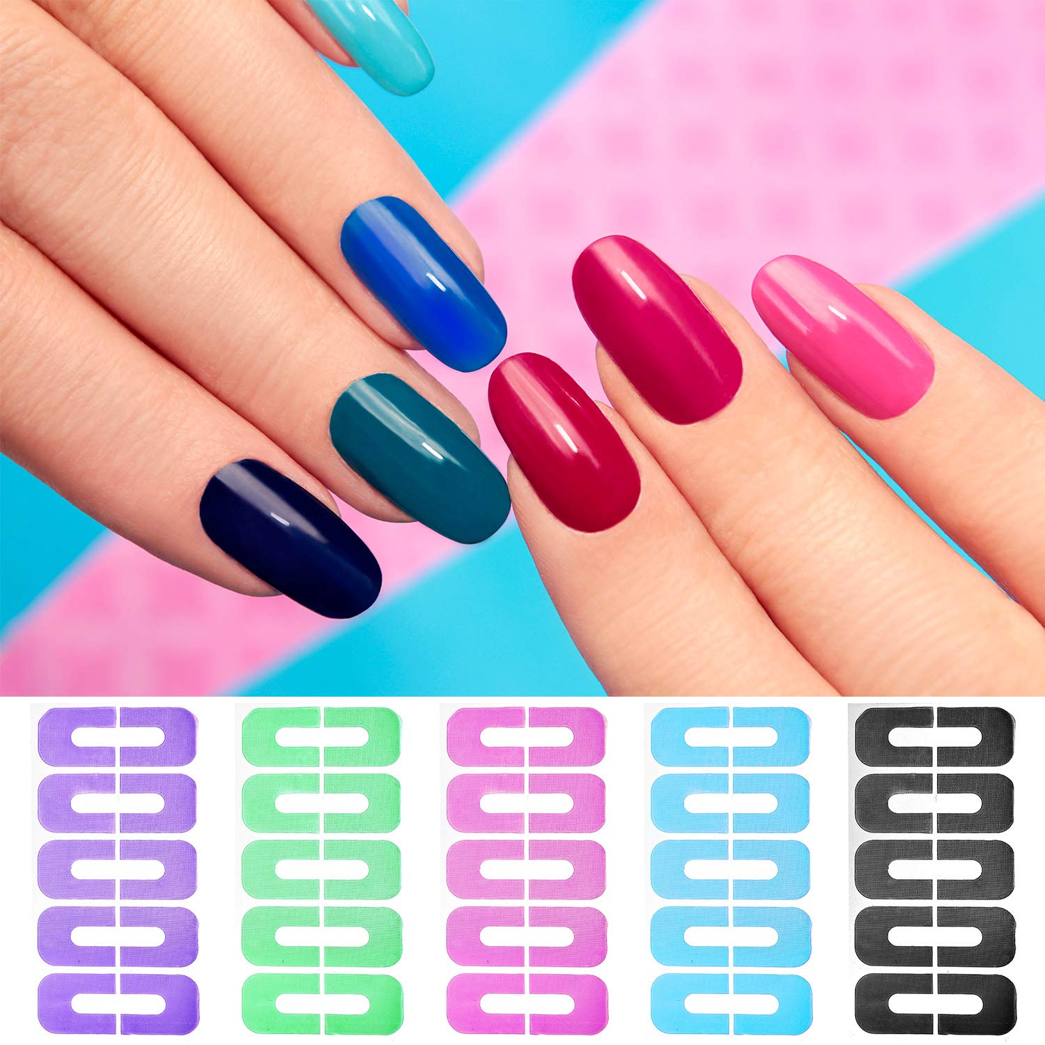 A complete one hundred and fifty piece set of authentic Outus imported nail protection stickers.
