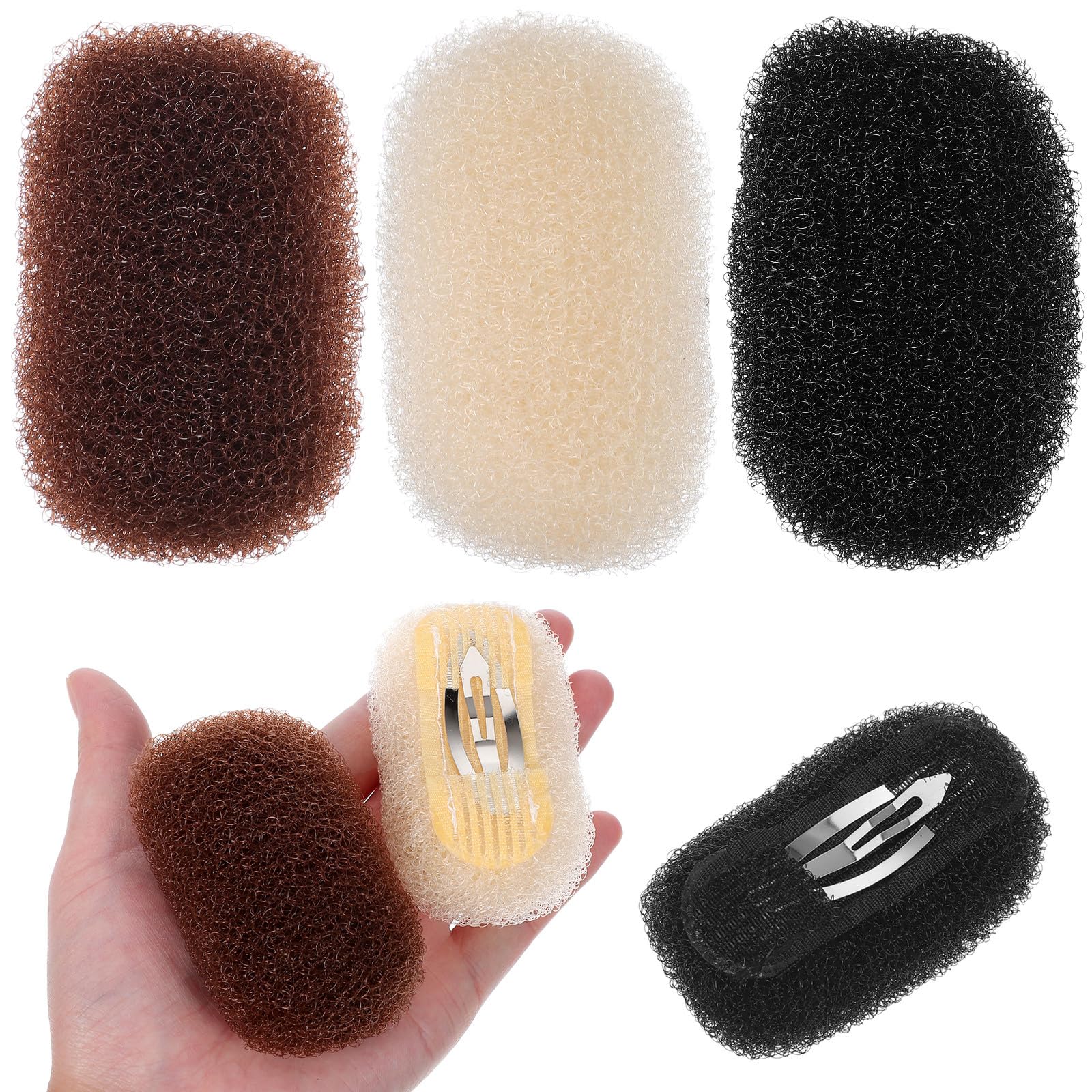Beaupretty hair puff cushion clips pack of three highlighting the lightweight nylon wire material.