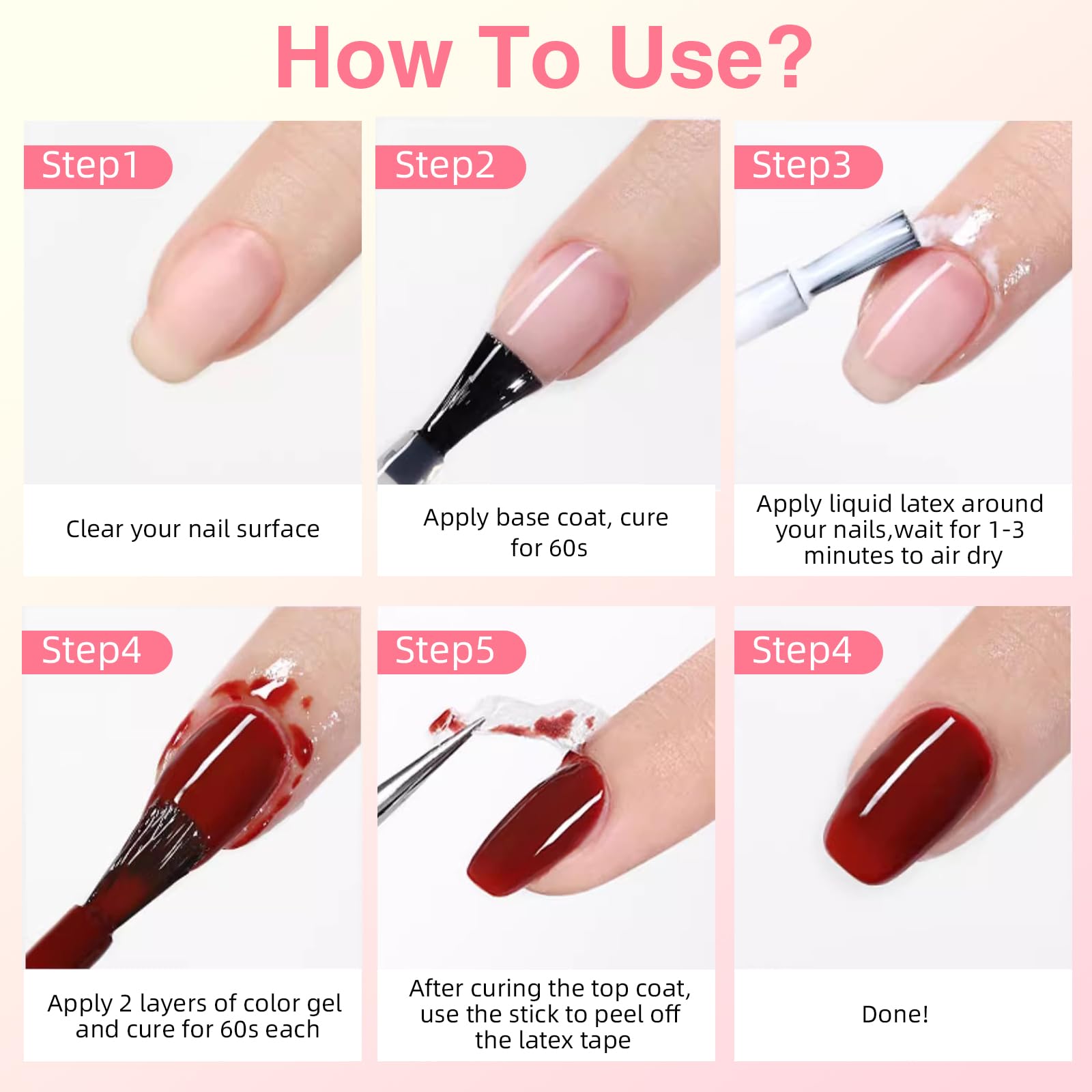 Using the liquid latex barrier for mess free water marbling and stamping nail designs