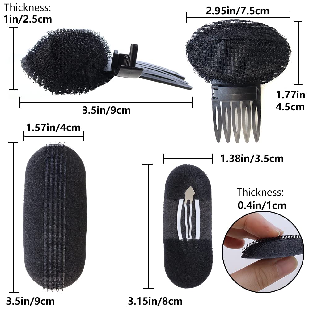 Close-up view of the textured self-gripping surface on the TCOTBE invisible hair puff inserts