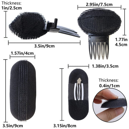Close-up view of the textured self-gripping surface on the TCOTBE invisible hair puff inserts