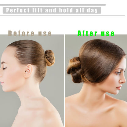Top view of YGQQOY hair bun maker and padding accessories