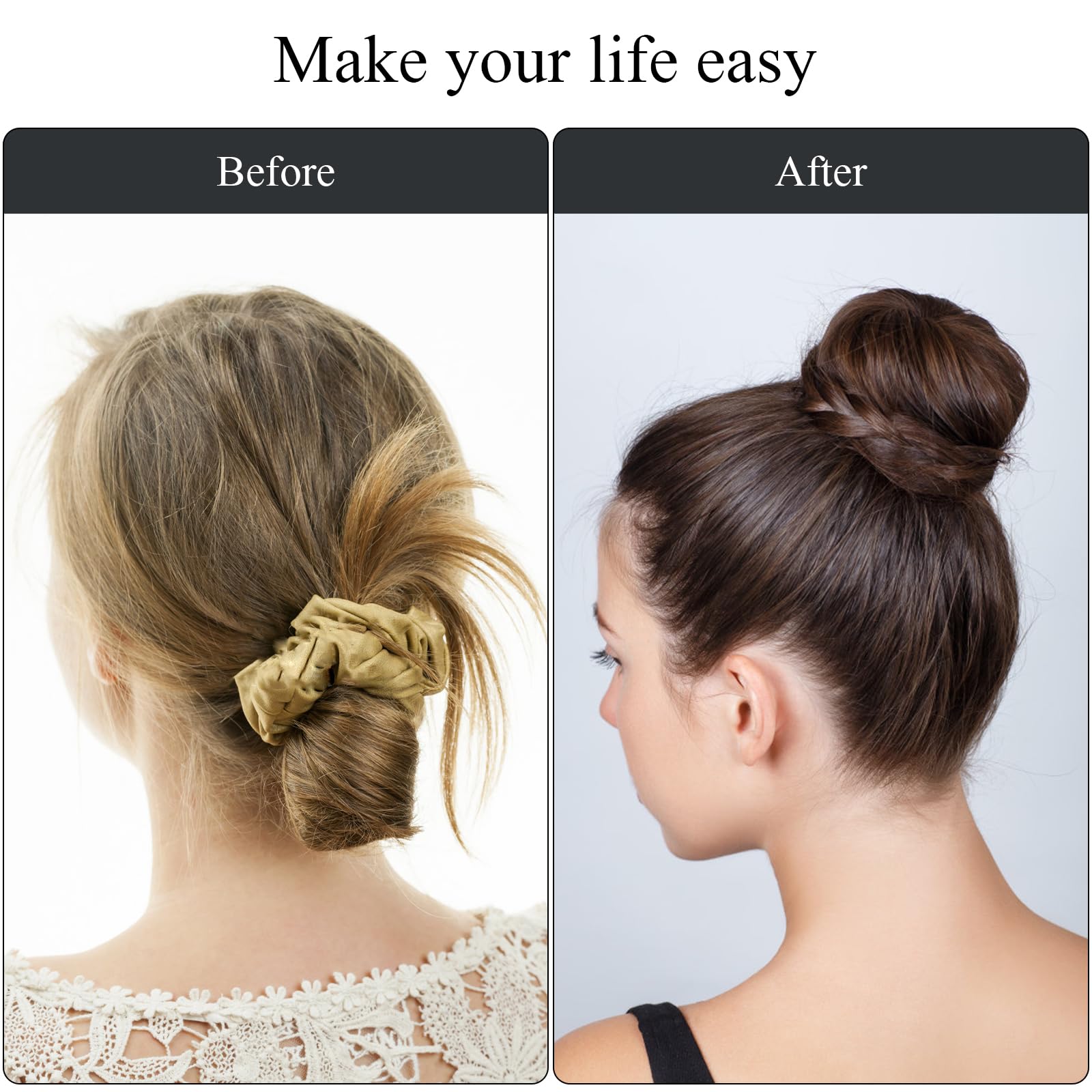 HOFASON ballet hair bun accessories kit for girls featuring small sponge rings