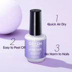 Gellen nail art liquid latex tape brush applicator