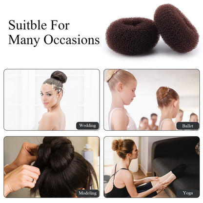 HOFASON thirty one piece hair bun styling kit components arranged on flat surface
