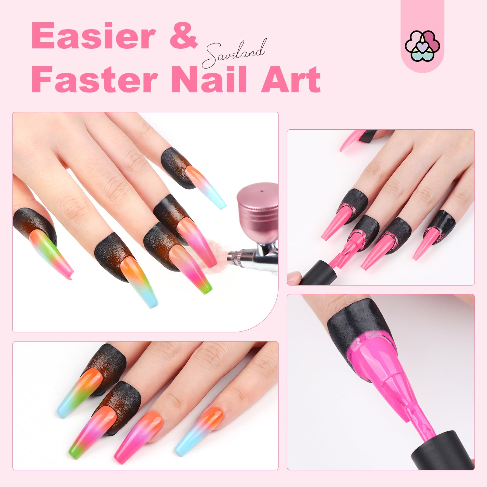 Person using Saviland nail tape for French manicure