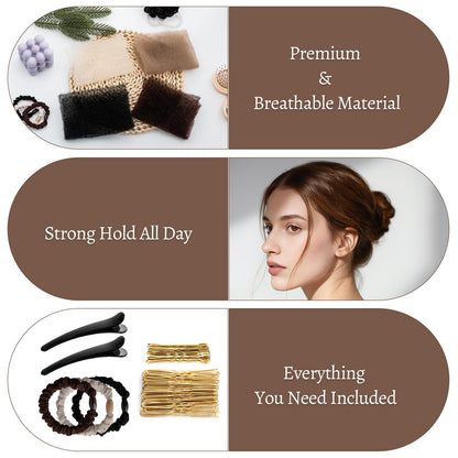 Detailed view of Assrect duckbill clips and hair ties for styling