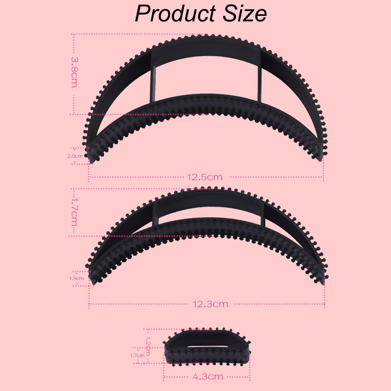 LZEDIRA hair puff maker tool set displaying the grip teeth configuration for salon volume