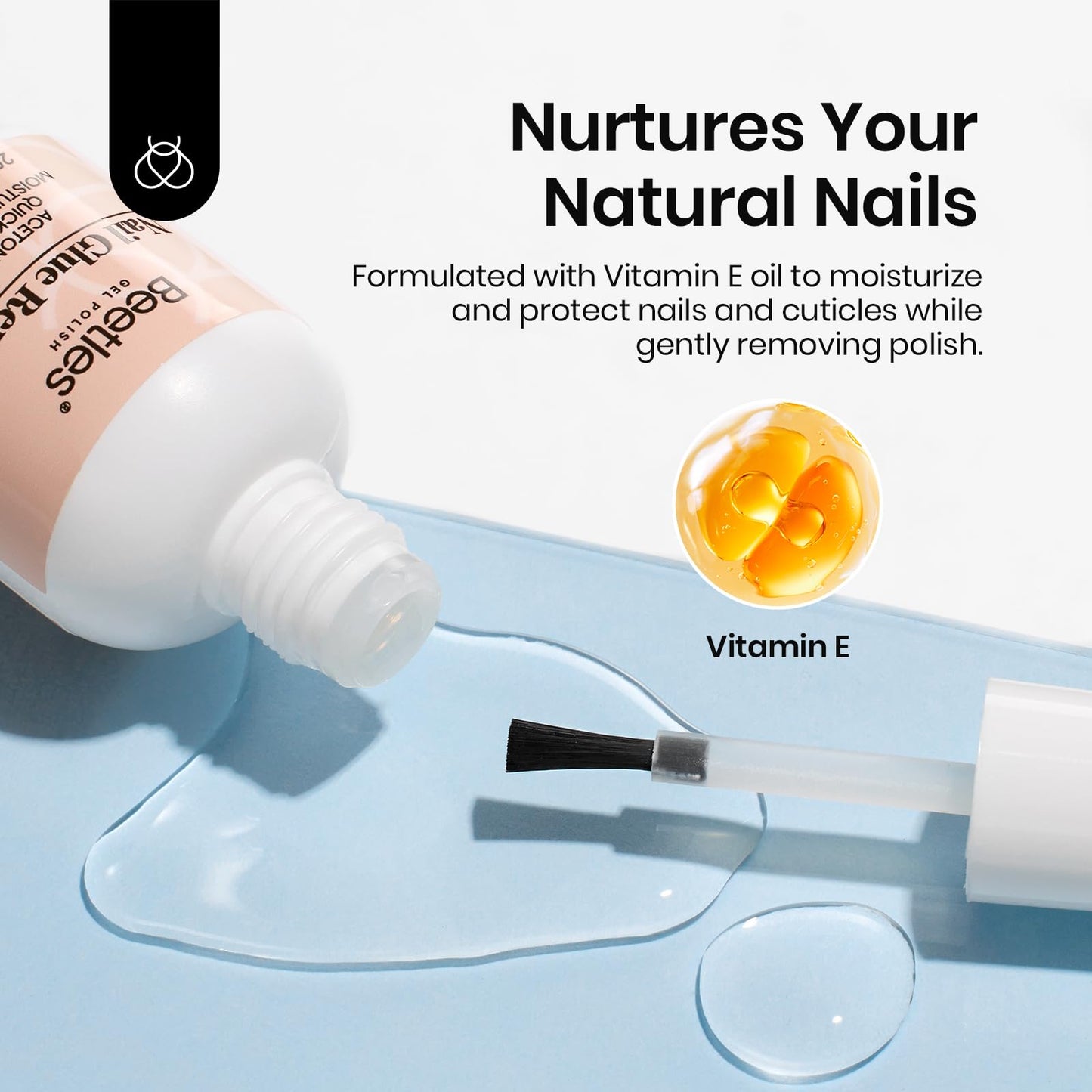 Complete Beetles false nail removal kit components on plain background