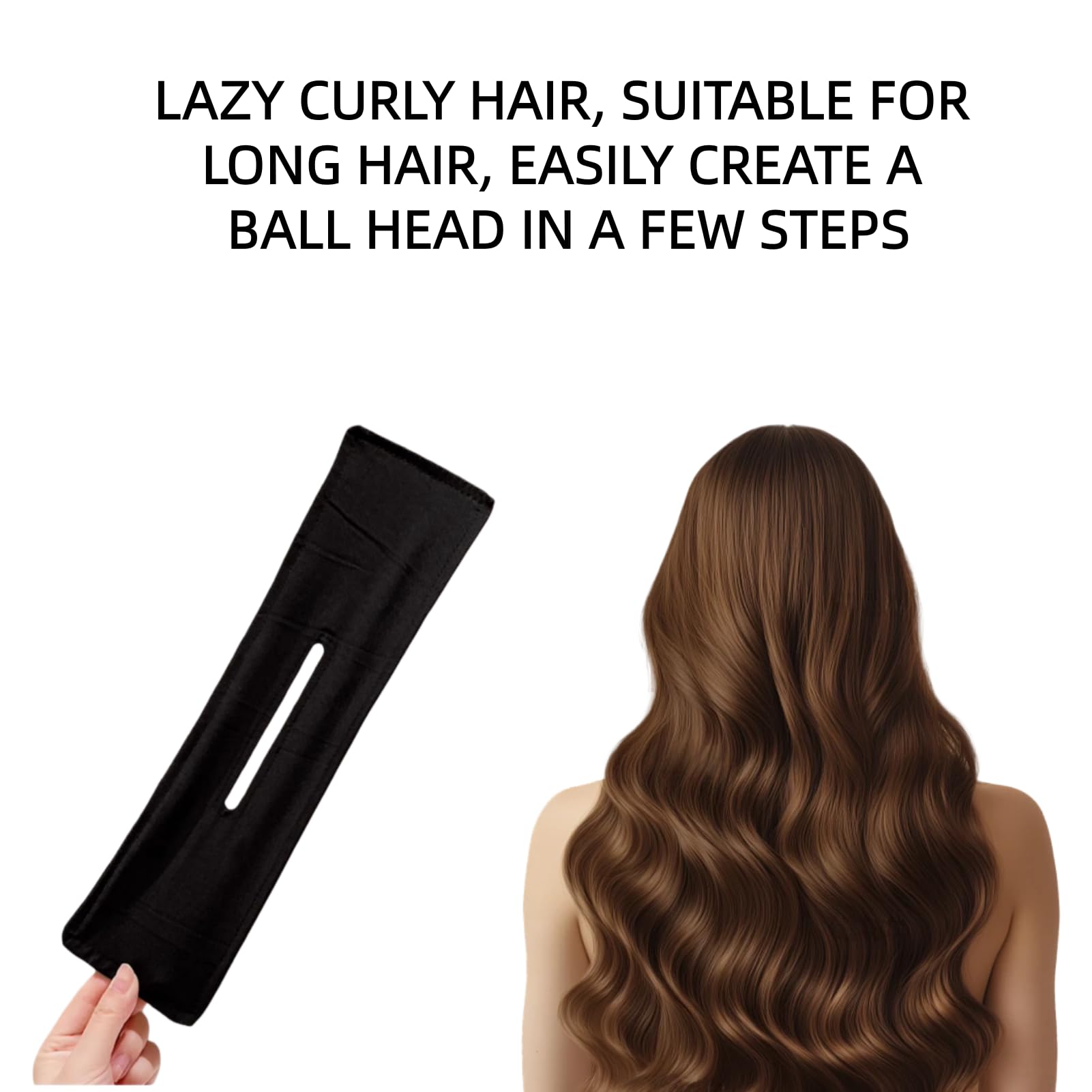 Top view of five piece hair bun maker set neatly arranged