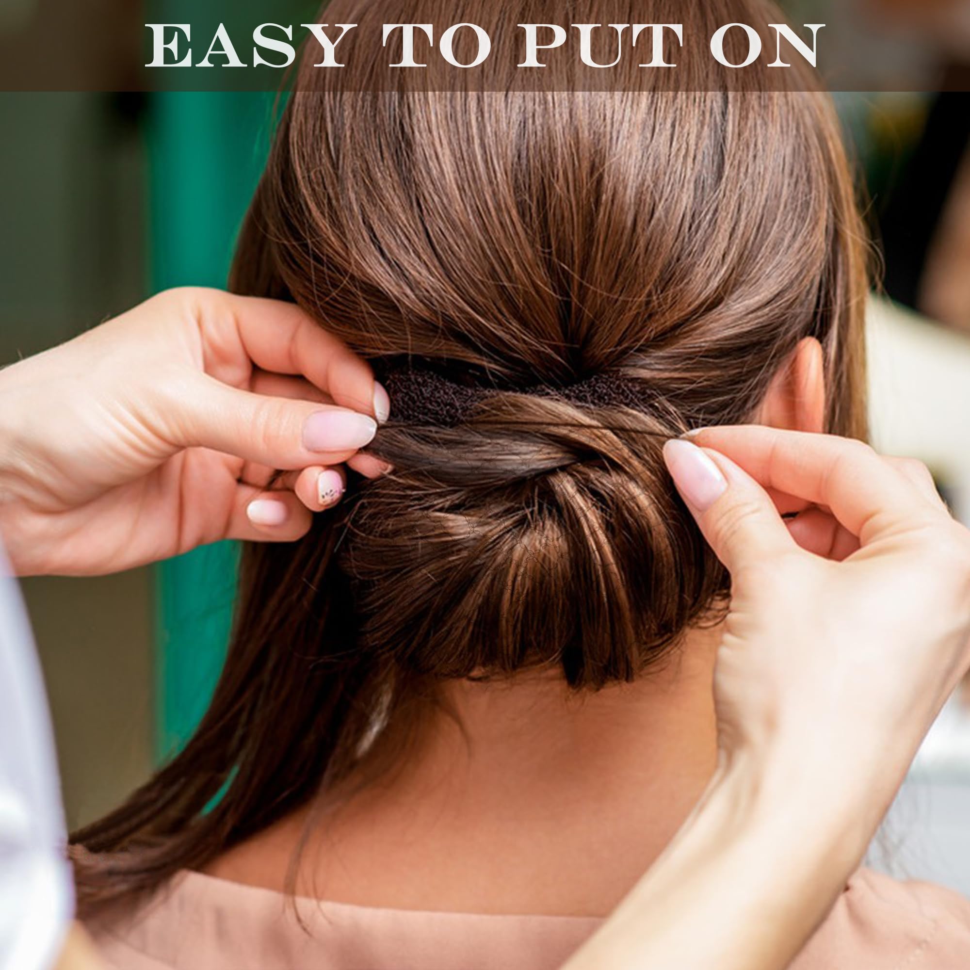 Close up view of Quacc invisible mesh hair net elastic edge
